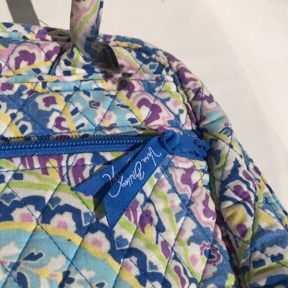 Vera Bradley Laptop Computer Carry Bag Purse Blue ink stain near handle - Picture 6 of 9